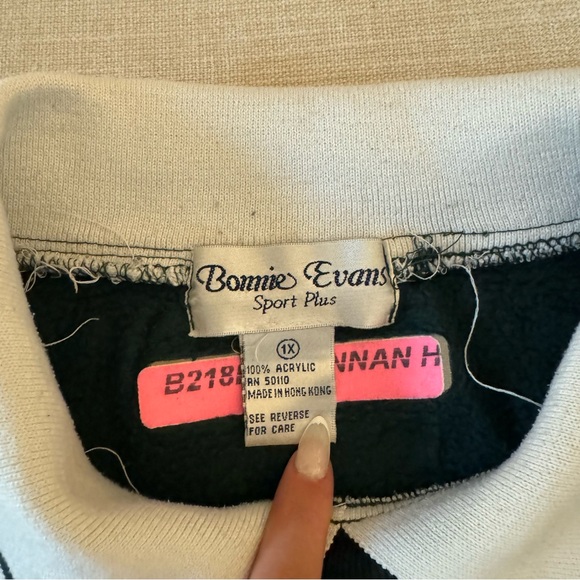 💐 Vintage Bonnie Evans Stitch Collared Pullover (Size 1X -Fits like a Large) 💐 - Picture 6 of 13